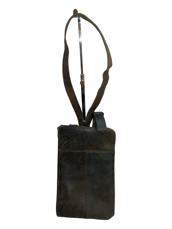 HOBO Handbags - Hobo Slim Crossbody Leather Bag in Dark Brown Side Zipper